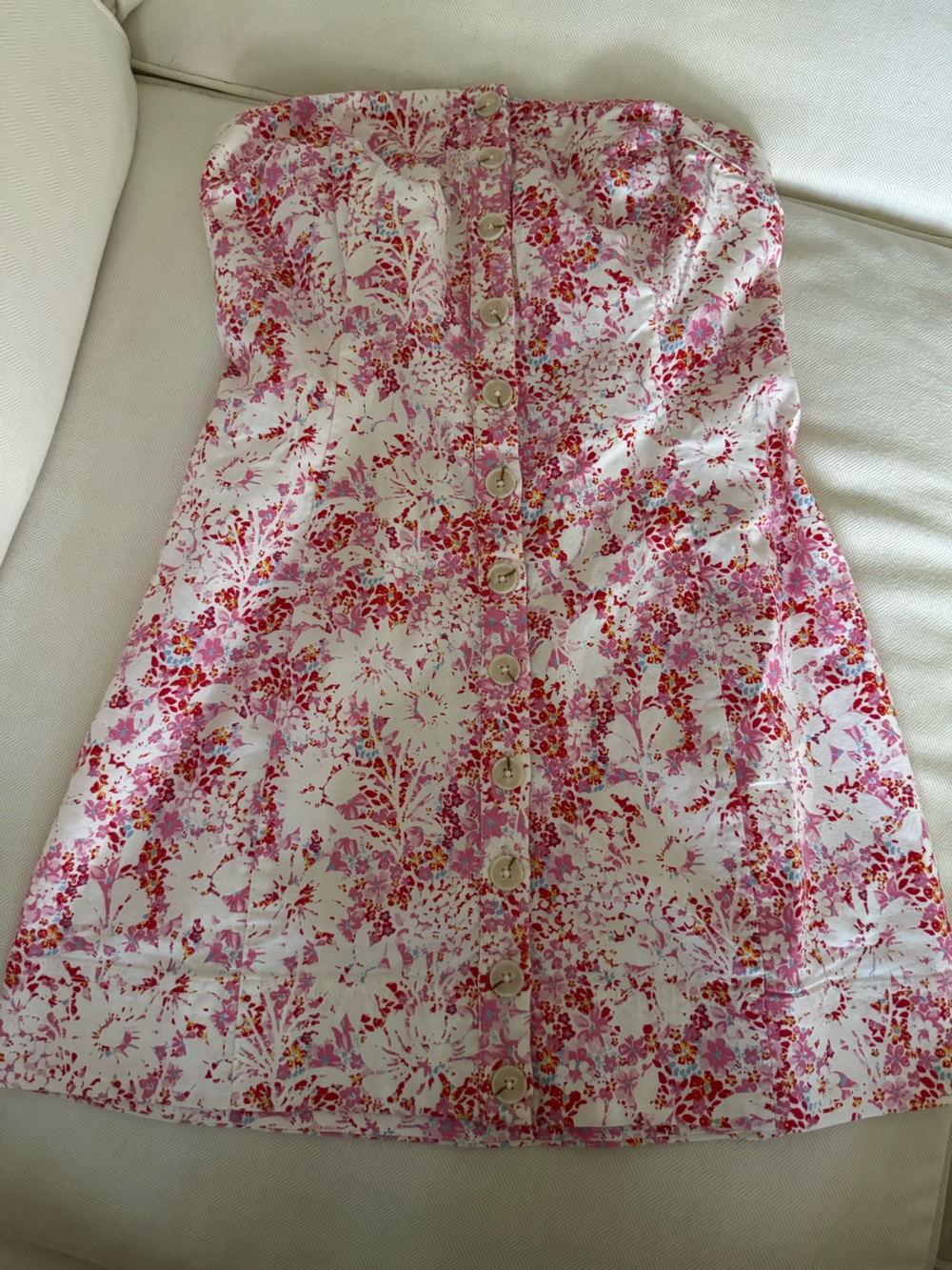 Free People floral button front dress